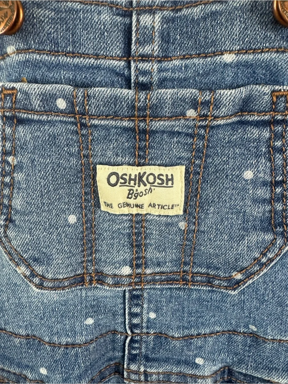 Oshkosh B’Gosh Toddler Polka Dot Overalls Size 2T